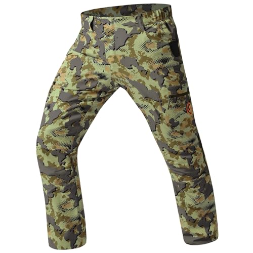 BASSDASH Invis 170 Men’s Lightweight Hunting Pants 4-Way Stretch Breathable Water Resistant for Turkey Early Season Spring