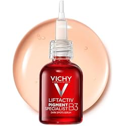 Vichy LiftActiv B3 Dark Spot Face Serum with 8% Niacinamide & Melasyl | Glycolic acid anti-aging serum for uneven skin tone and dark spot correcting. Lightweight, non-sticky face serum.