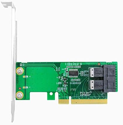 High-Speed PCIe x8 to 2-Port U.2 NVMe Adapter - Efficient Data Transfer, Ideal for PCIe x8 Slots, Dual Port Connectivity with U.2 NVMe SSDs