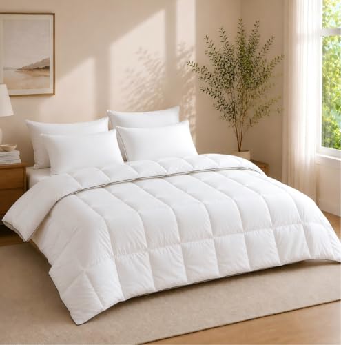 Down Fiber King Comforter with Baffle Box Design