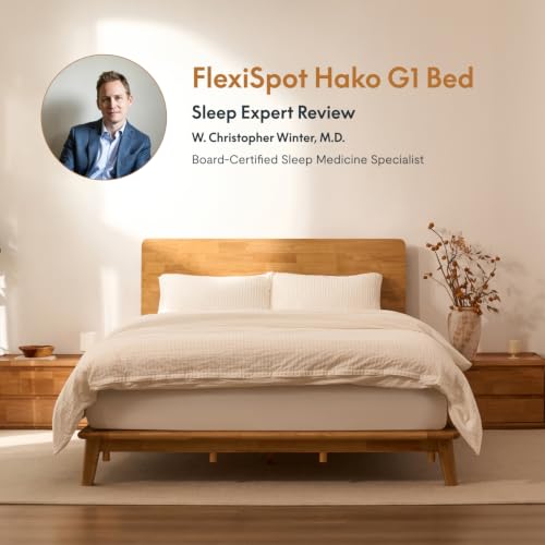 Image of FLEXISPOT Hako G1 Queen Solid Wood Platform Bed with Tool-Free Assembly