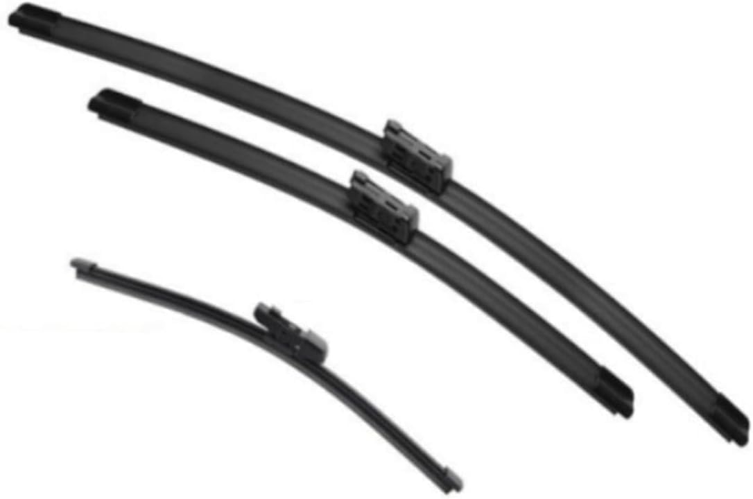 YIXINYI 3 Pcs Front + Rear Windscreen Wiper Blades for Volkswagen Caddy 2008-2014, Windshield Wipers Exact Match Replacement Consistent All Climate Efficiency