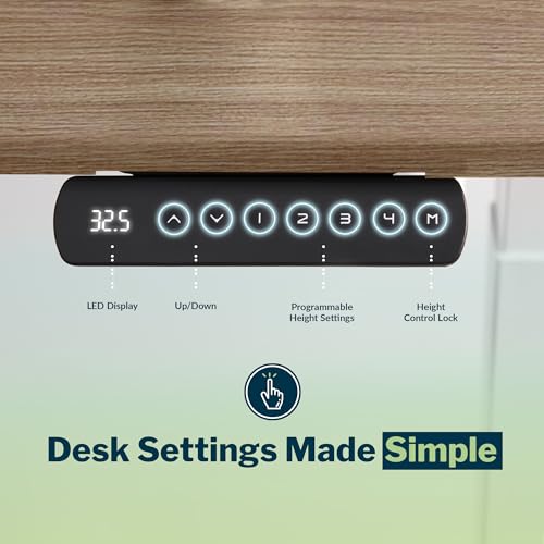 Image of Vari ComfortEdge 80x60 L-Shape Desk- Varidesk Electric Electric Height Adjustable Corner Desk- Home Office Workstation - Walnut Top /Slate Legs (Ships in 3 Boxes)