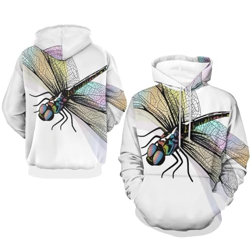 Sweat à capuche libellule UMENG pull unisexe taille S - 7