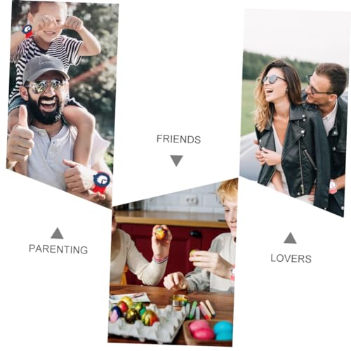 Toyvian 2pcs Knitted Wristwatches Funny Simulation Bracelet for Couples Students Soft Comfortable Design for Parties Festivals and Carnivals Red2