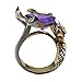 Ring Mother's Gift Day Two Tone Mermaid's Amethyst Rings Schönschmied Ringe (E, One Size)