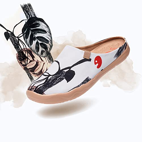 Uin Men's Mules Slipper Loafers Lightweight Comfort Mules Walking Casual Clogs Household Slip Ons Art Painted Travel Shoes Malaga The Palm (11) #TOP1