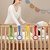 Anillos de extracción de bebés - Rings Playpen Pull Up | 4X Baby Stand Up Rings para Caminar, Asistente de Ejercicios de Caminata para niños, Herramienta de práctica de Fuerza para el Brazo Educativo #2