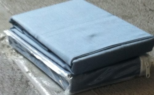 Sólido de 400 hilos egipcio algodón funda de almohada de tamaño estándar. Azul Vendido por Vanessa CLASSIC