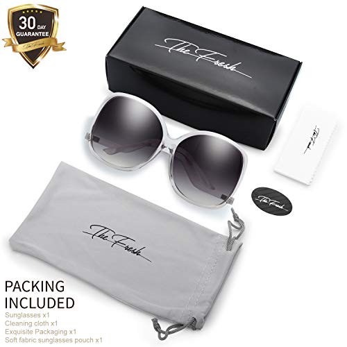 Image of The Fresh Women's Oversized Square Jackie O Cat Eye Hybrid Butterfly Fashion Sunglasses - Exquisite Packaging