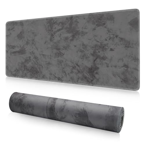 Large Mouse Pad Extended Gaming Mouse Pad Non-Slip Rubber Base 800x300mm Mouse pad Office Desk Mat Desk Pad Smooth Cloth Surface Keyboard Mouse Pads for Computers (Dark Gray)
