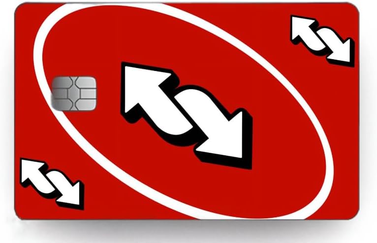 WORKIRAN Reverse Sticker | Transportation, Key Card, Debit Card, Credit Card | Covering & Personalizing Bank Card | No Bubble, Slim, Waterproof Card Cover (uno003) (Red)