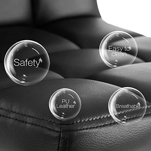 Gotminsi Swivel Bar Stools Adjustable Height Barstool Hydraulic Pub Chairs Barstools Modern Armless Counter Height Pu Leather Upholstered Bar Stools With Back (Black),Set Of 4 #TOP6