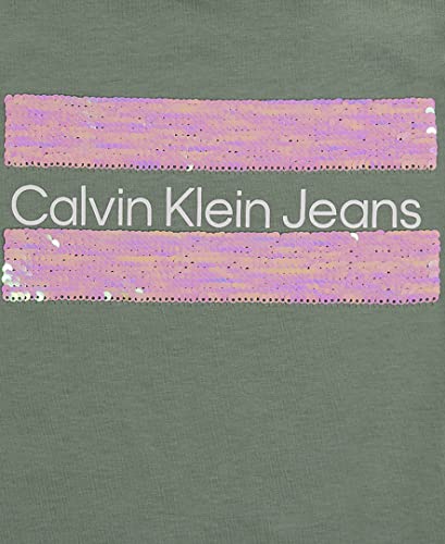 Calvin Klein Girls' Short Sleeve Cotton T-Shirt with Flip Sequin Design & Tagless Interior4
