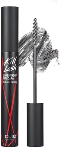 CLIO Kill Lash Superproof Mascara | Volumizing, Lengthening, Thick, Waterproof, Smudge Proof, Long Lasting | Volume Curling (#02), 0.24 fl oz
