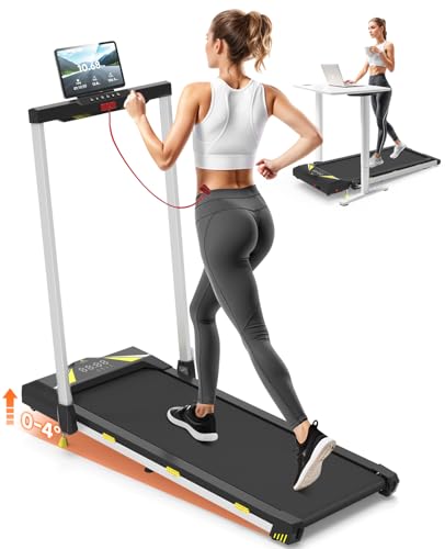 4 in 1 Laufband für Zuhause mit Steigung Under Desk Treadmill 12km/h...