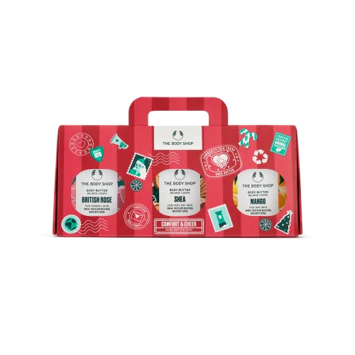The Body Shop Comfort & Cheer Body Butter Trio Gift Set – Hydrating & Rejuvenating Skincare With 96Hr Moisture For Smooth, Softer-Feeling Skin – Vegan – 3 * 50Ml Body Butters #TOP19