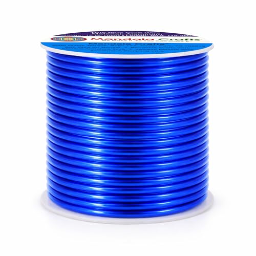 Image of Mandala Crafts 12 Gauge True Blue Anodized Aluminum Craft Wire, 60 FT | Colored, Flexible, Bendable, for Bonsai, Armature, Sculpting, Wire Wrapping, Jewelry Making, Weather & Tarnish Resistant