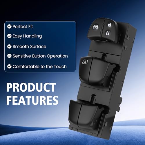 BULIAZY Power Window Switch Front Driver Side for Nissan Altima Frontier Leaf Rogue Sentra 2013-2018 for Nissan Tiida Sylphy 2012-2016, 25401-3TA5A, 25401-3SH1A,Master Window Button Control Switch by BULIAZY - Used condition - Image 8