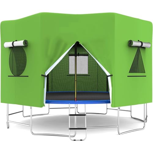 Tente de trampoline imperméable avec auvent en tissu Oxford et fenêtres