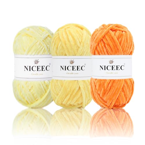 NICEEC 3 Skeins Soft Chenille Yarn Review: A Cozy Crochet & Knitting Experience?