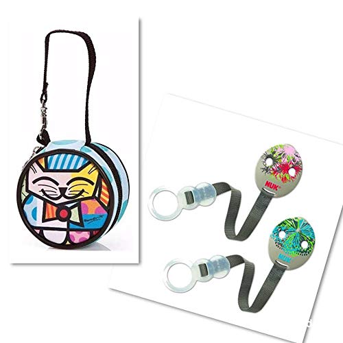 KIT NUK 01 Porta Chupeta Romero Britto + 01 Prendedor de Chupeta Decorado