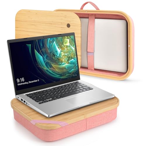 Mayjoy Bamboo Lap Desk with Storage, Cover Removable Lap Desk, Computer Laptop Stand on Lap, Work on...