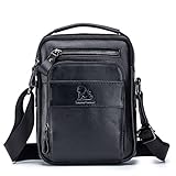 【Bolsas de hombro de estructura perfecta】: nuestras bolsas de hombro para hombre tienen una bolsa principal, una bolsa lateral, un bolsillo externo con cremallera y un bolsillo trasero antirrobo.