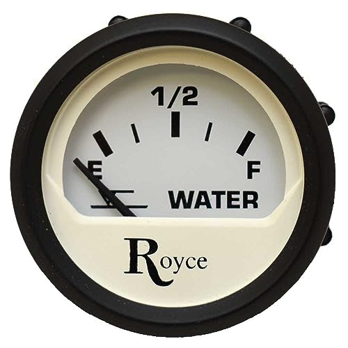 Royce Boat Water Level Gauge GP2106B | Faria 2 Inch Black White