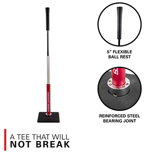 Rukket Baseball/Softball Batting Tee | Heavy Duty Sturdy Practice Tees For Indoor & Outdoor Training | Professional & Adjustable Equipment #TOP5