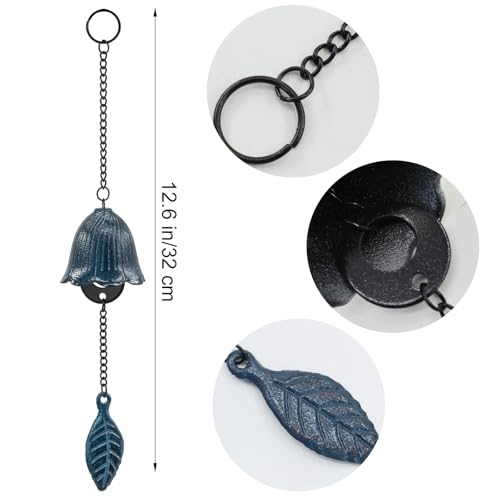 Campanas de viento de hojas japonesas pequeñas: adorno colgante duradero para patio y porche 3