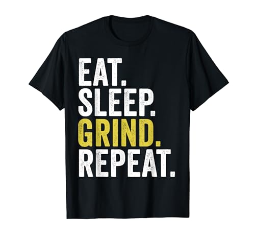 Eat Sleep Grind Repeat Funny Skateboard T-Shirt