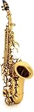 BetterSax Classic Curved Soprano Saxophone – Pro Design – Dark Cognac Lacquer, Hand Engraving, Easy-Playing Soprano for Beginners & Pros – Includes Hand Finished Mouthpiece, Case & Full Accessory Kit