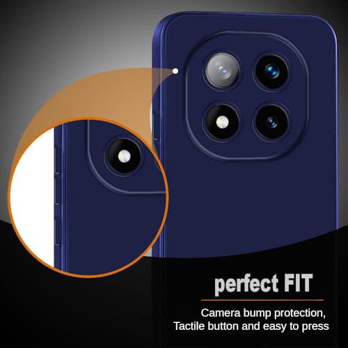 Image of Back Cover for Mi Redmi Note 14 Pro Plus 5G | Full Camera Protection | Premium Liquid Silicon Case | Flexible Bumper Case for Mi Redmi Note 14 Pro Plus 5G (Dark Blue)