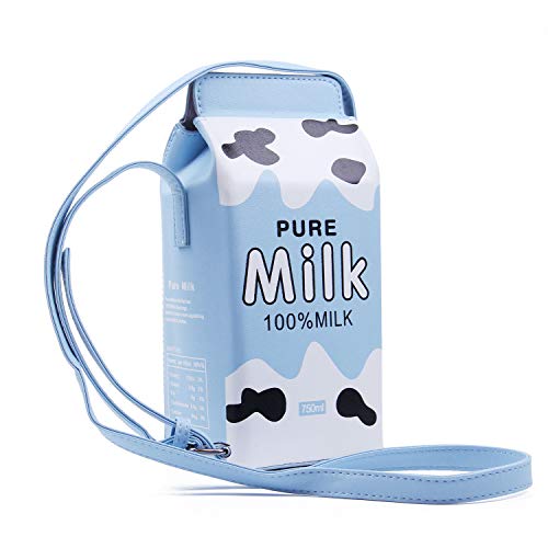 Lanpet Women Unique Purse Girls Fruits Banana Strawberry Milk Box Cross body Bag Mobile phone Wallet Purse2