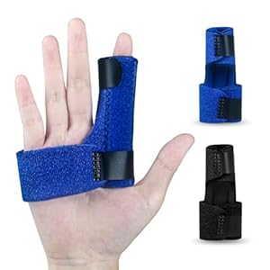 Trigger Finger Splint, Thumb Support Brace Stabilizer, Thumb Spica Splint, Mallet Finger Brace for Index, Middle, Ring Finger, Right Hand, Blue