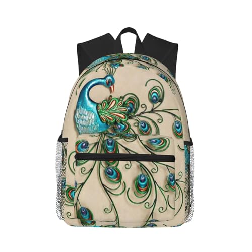 Sac à dos pour ordinateur portable 15,7 pouces EdWal paon noir
