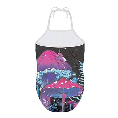 Image of Pinupub Girls One Piece Swimsuit Off Shoulder Halter Neck Cute Fashion Hawaiian Tropical Bathing Suit
