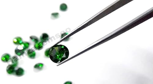 Miniatura 3 de Circonita cúbica verde esmeralda de calidad AAA, forma redonda, color verde esmeralda, piedras sueltas de 0.079 in, 250 piezas de circonita cúbica,