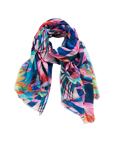 Desigual Femme Fou_virtual Pink Rectangl charpe tendance, Rouge, Taille unique EU