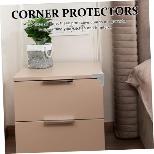 FONDOTIN 4 Stück Silikon Eckenschutz Für Dunstabzugshaube Und Möbel Schützt Tische Und Ablagen Vor Kollisionen Stoßschutz Für Küche Und Wohnraum