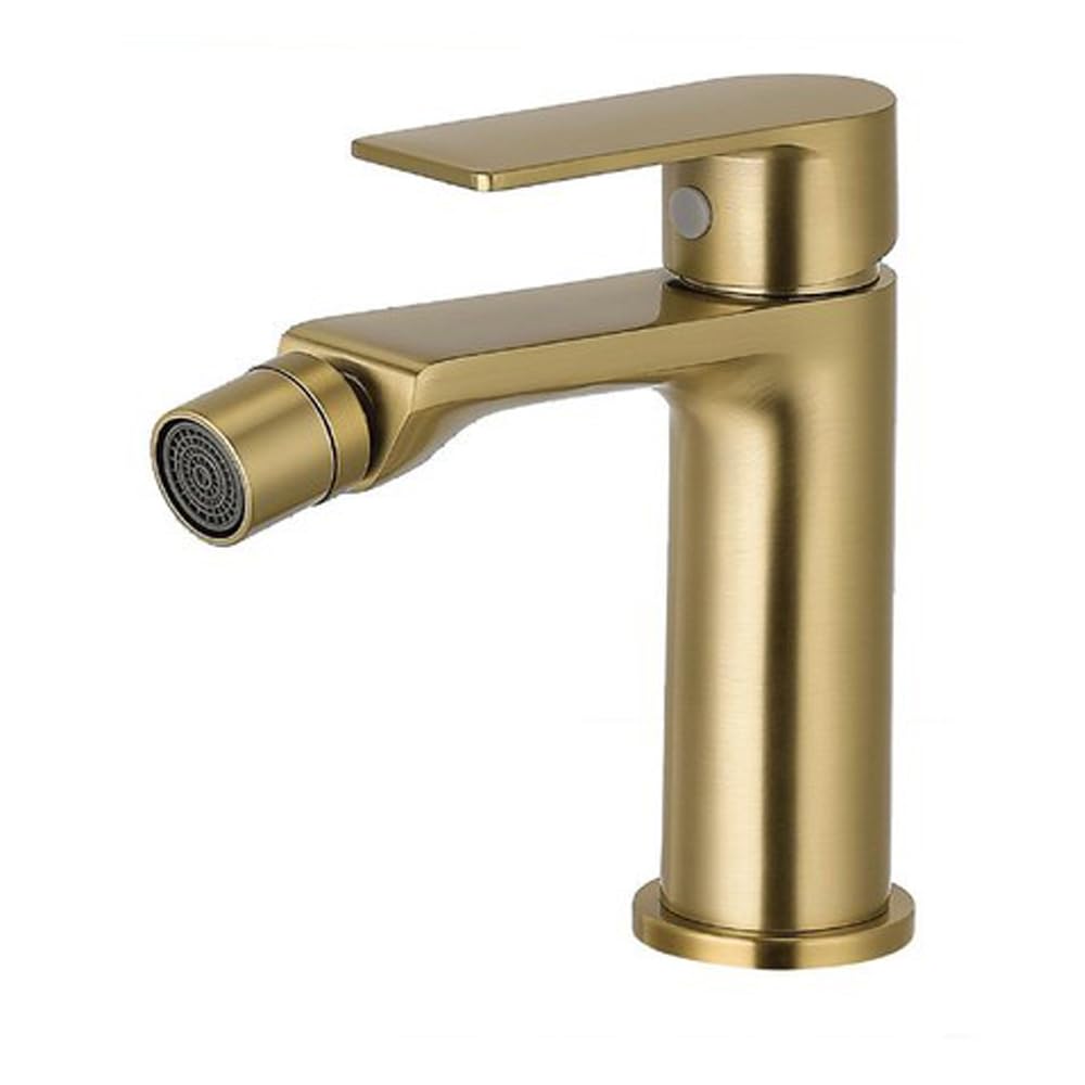 Vetrineinrete® Rubinetto per bidet miscelatore monocomando moderno da bagno in oro opaco