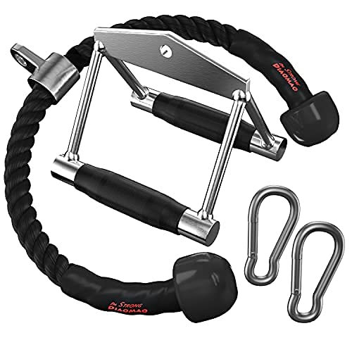 Diaomao Tricep Press Down Cable Attachment, V Handle,LAT Pulldown Attachment, Weight Machine Accessories, Tricep Rope, Landmine Handle, Post Landmine, T-Bar Row,Ring Buckle