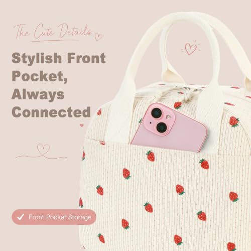 Image of LOVELYWIND Lunch Box for Women Cute Lunch Bags for Women Lunch Tote Bags Reusable Insulated Lunch Box Large Capacity Reusable Insulated Cooler for Work or Travel Gifts or Beach