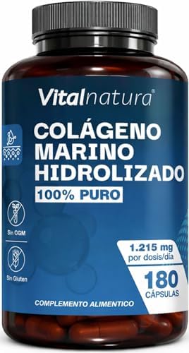 Colágeno Marino Hidrolizado 100% Puro 180 Cápsulas – Fórmula Prem...