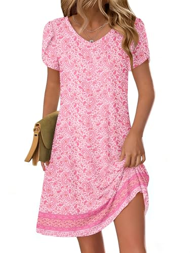 Zeagoo Floral Mini T Shirt Dress