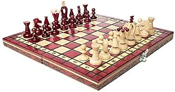 Wooden Chess Set Paris Cherry Wooden International Board Vintage Carved Pieces