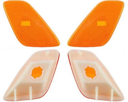 DISCOUNT STARTER & ALTERNATOR CH2551120 CH2550120 Side Marker Pair Replacement For Wrangler Plastic Lens Without Bulbs