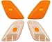 Discount Starter and Alternator CH2551120 CH2550120 Replacement Side Marker Pair Fits Jeep Wrangler Plastic Lens Without Bulbs