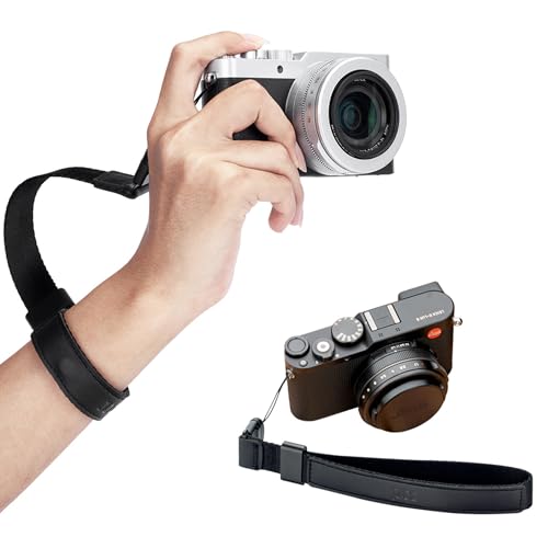 JJC Deluxe Quick Release Camera Wrist Strap for Leica D-Lux8 D-Lux7, Q3 43, Q3 Q2 Q, M11-P M11 M10-R M10 and Other Point and Shoot & Mirrorless Camera with Round Lug Eyelet